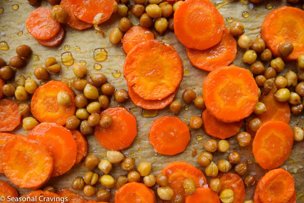 Maple Carrots and Chickpeas