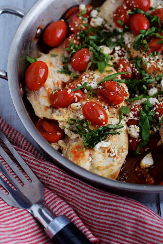 Easy Balsamic Chicken in a skillet