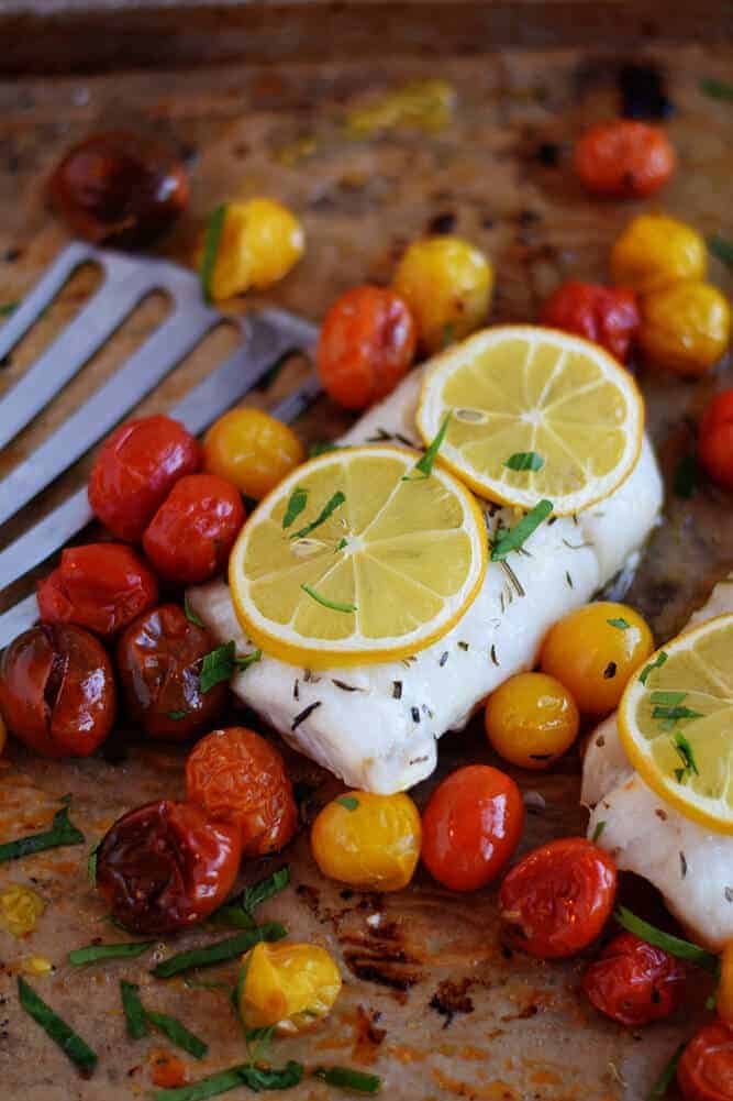Roasted Cod With Tomatoes