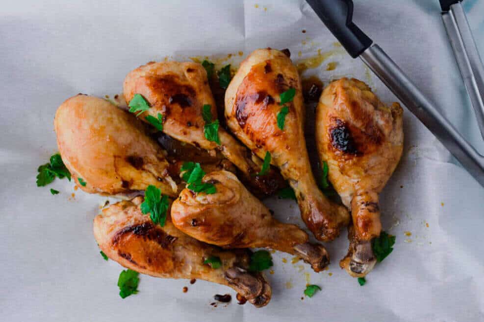 chicken legs with parsley