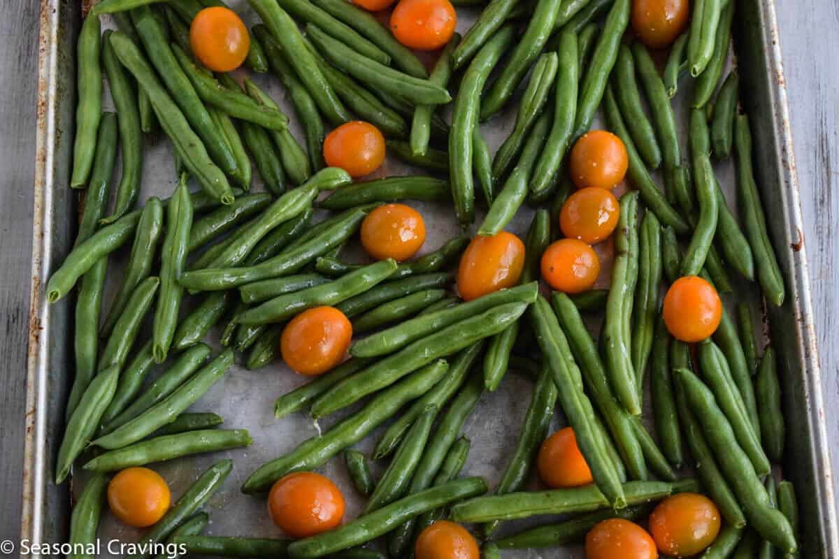 green beans with tomatoes