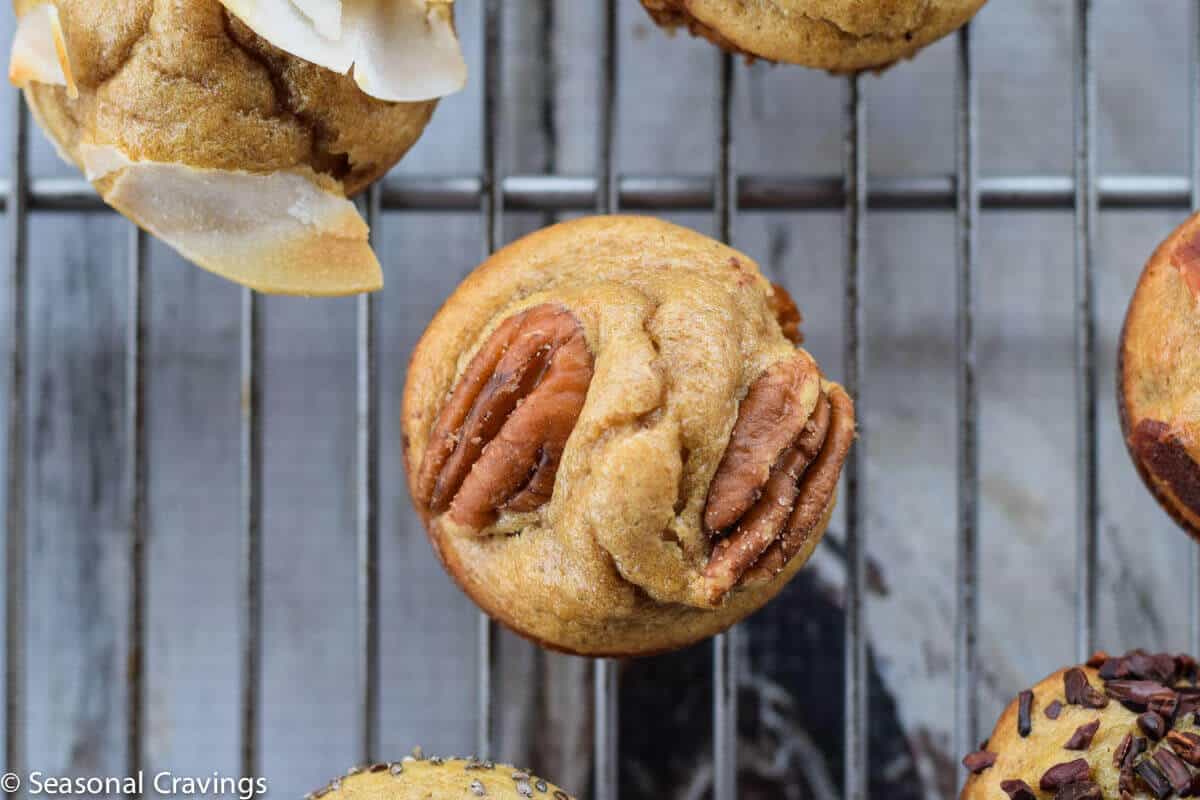 Five Ingredient Blender Muffins with pecans