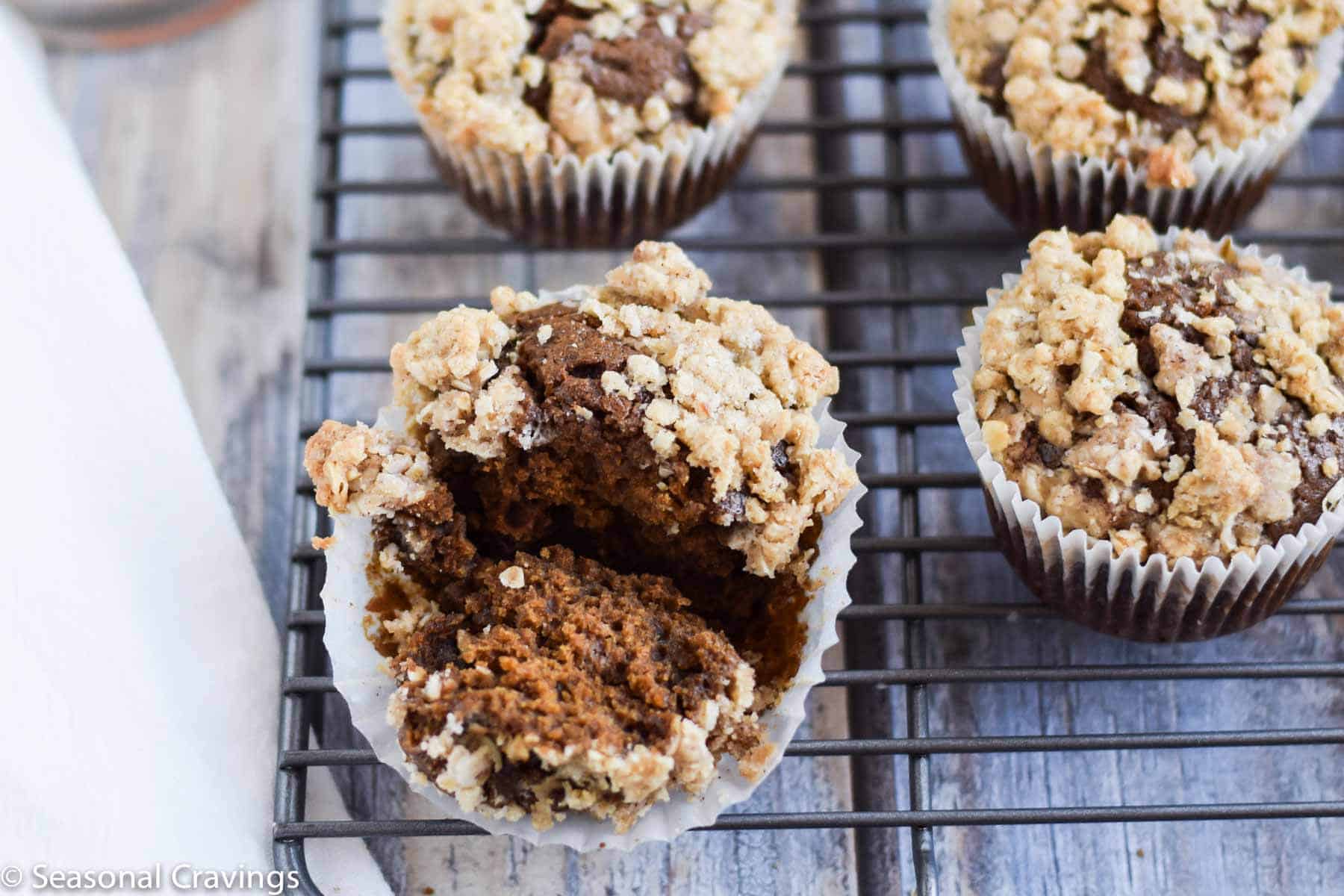 Gingerbread Spice Muffins - moist, sweet and delicious with a decadent crumb topping