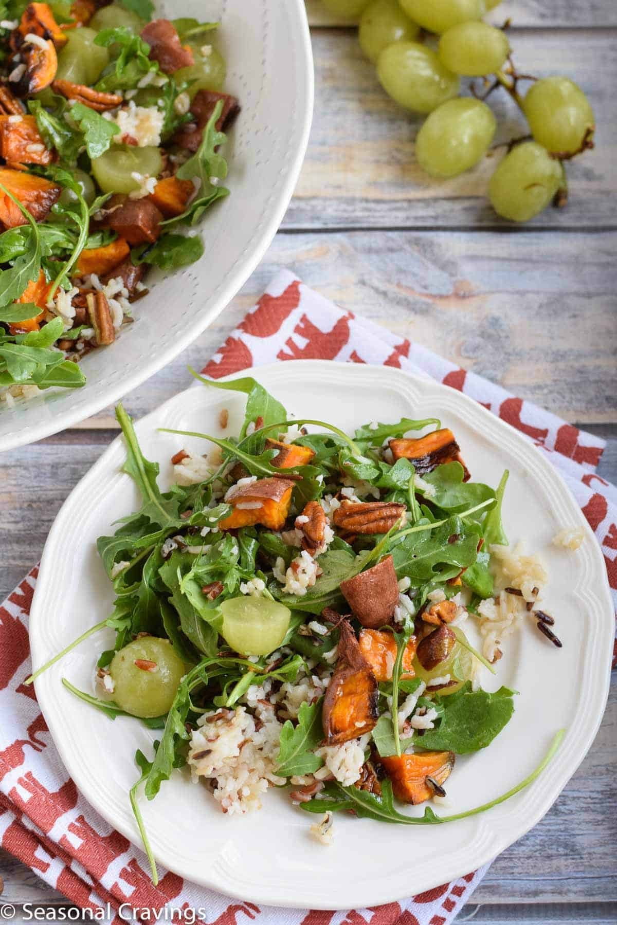 Fall Wild Rice Salad gluten free and vegan