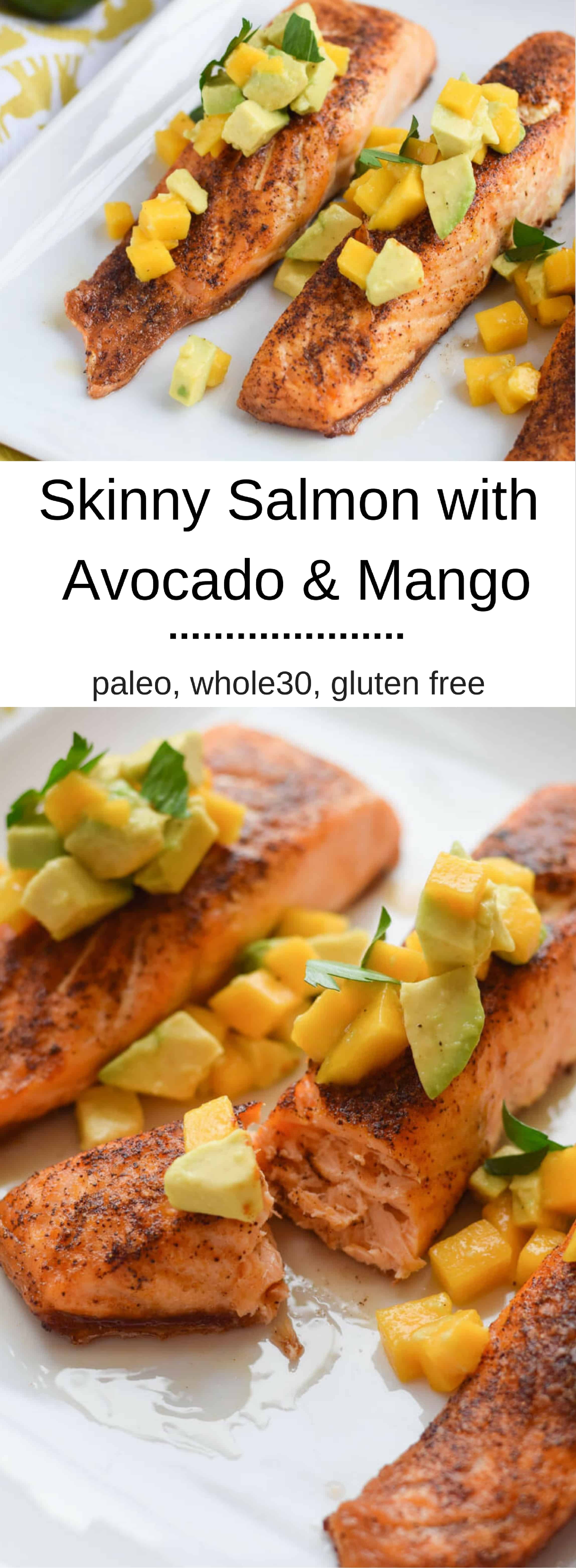Skinny Salmon with Avocado and Mango