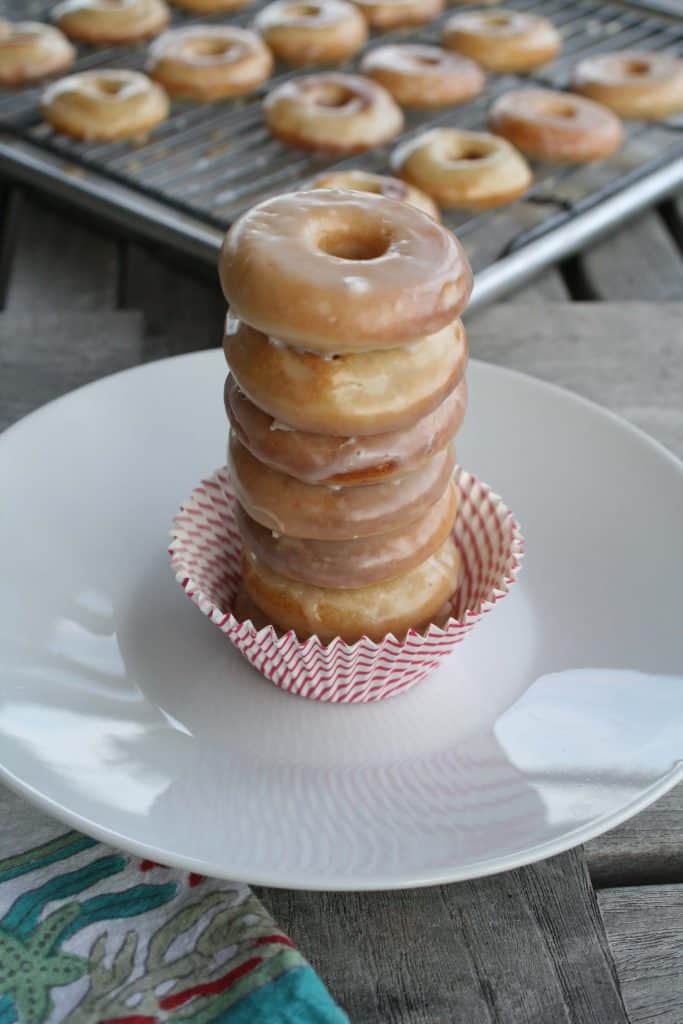 gluten free donuts stacked up