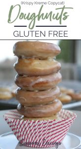 A stack of gluten free doughnuts.