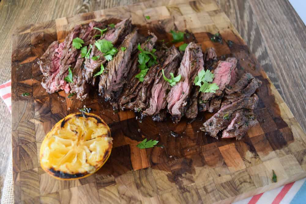  Herbed Skirt Steak with lemon