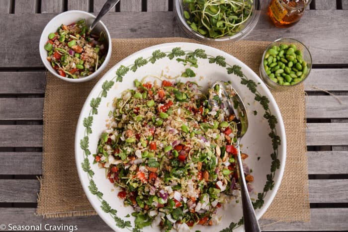 Whole Foods Market Quinoa Salad in a bowl with a big spoon