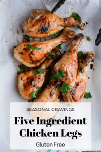 Easiest gluten-free five ingredient chicken drumsticks.