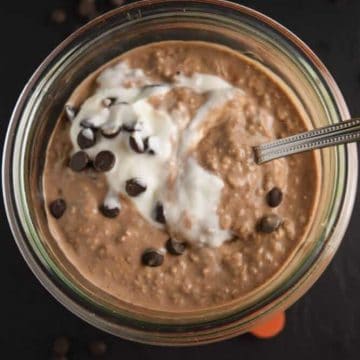 Overnight Chocolate Oatmeal Protein Bowl