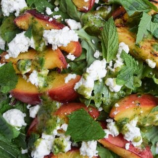 Grilled Peach Salad With Mint