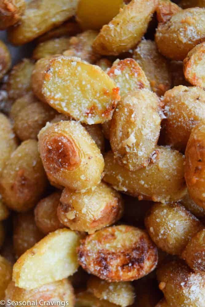 Roasted Mini Potatoes close up