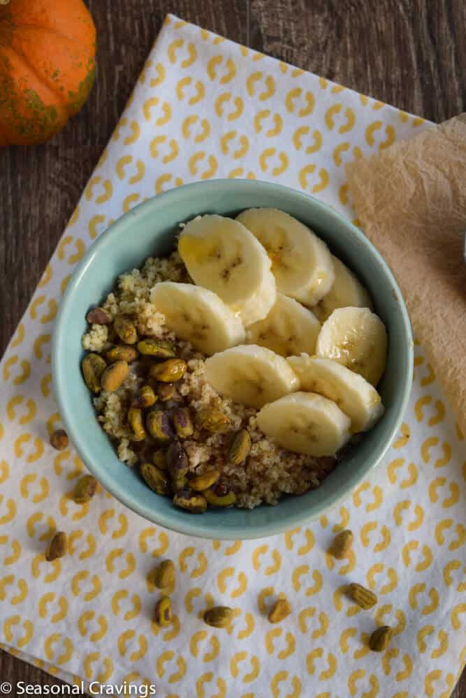 Millet Porridge with bananas and nuts