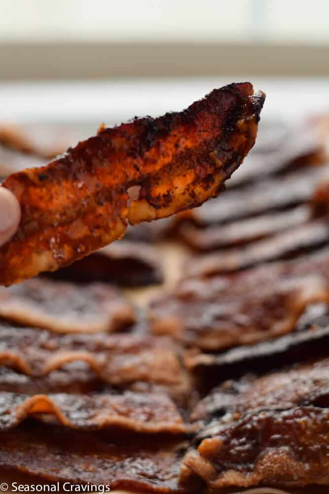 brown sugar bacon close up