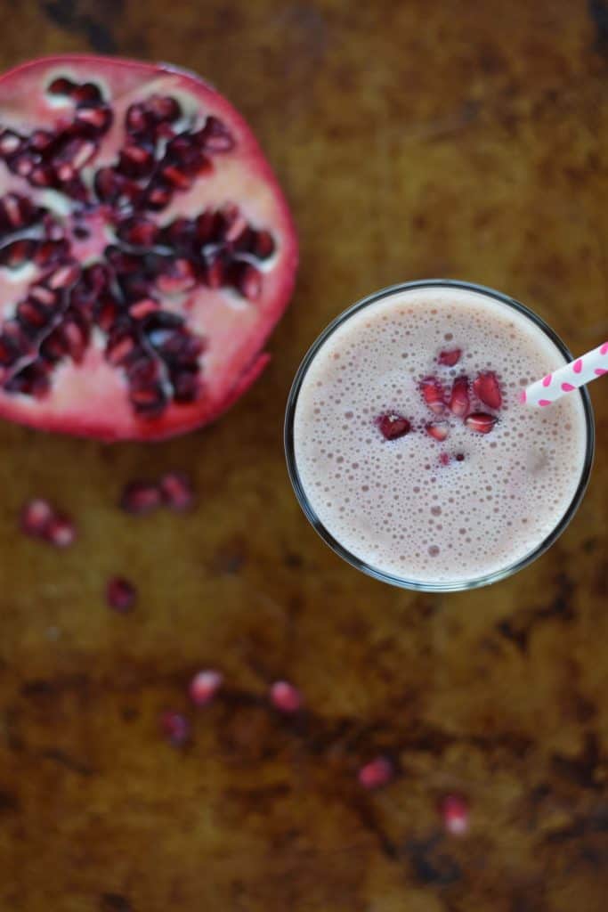 Pomegranate Smoothie with pomegranate