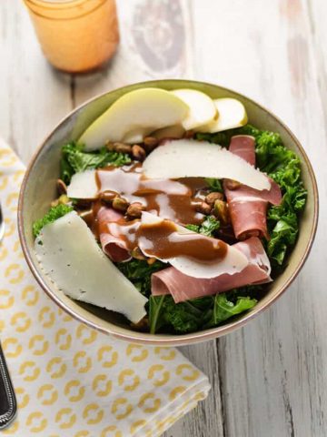 Warm Kale Salad with Prosciutto and Manchego