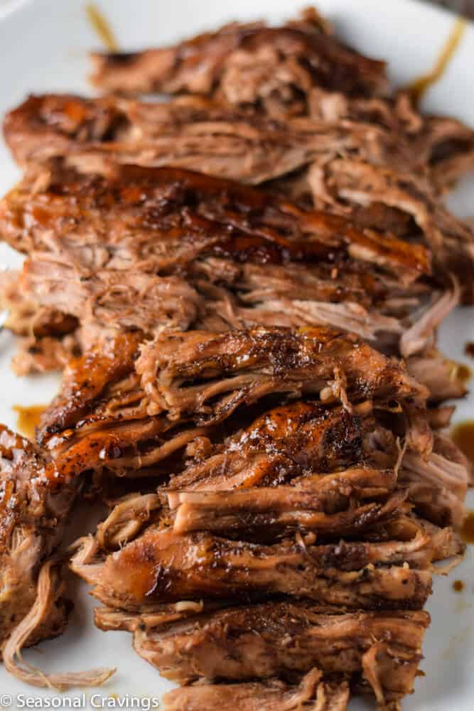 Slow Cooker pork tenderloin up close