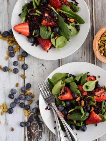 Black Rice Salad with Berries
