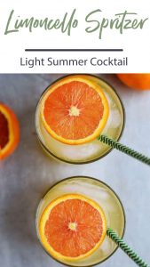 Limoncello spritzer - a light and refreshing summer cocktail with a hint of orange.