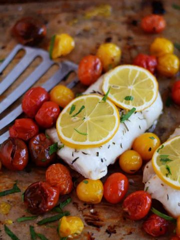 Roasted Cod With Tomatoes