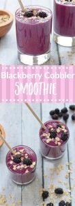 Blackberry cobbler smoothie.