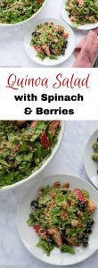 Quinoa Salad with Spinach and Berries