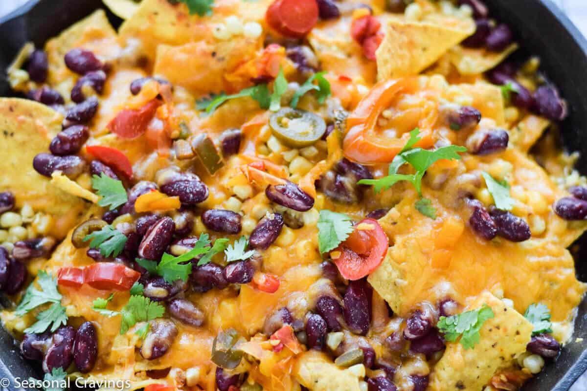 Fresh Corn and Bean Nachos