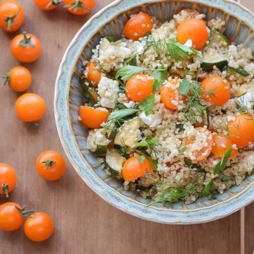 Quinoa with Zucchini and Tomatoes