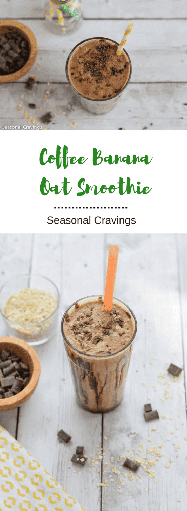 Coffee Banana Oat Smoothie - Seasonal Cravings
