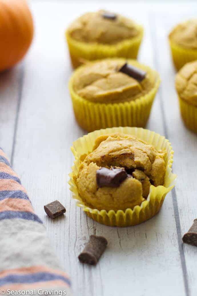 Gluten Free Pumpkin Chocolate Chip Muffins