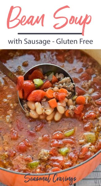 Sausage and bean soup - gluten free.