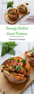 Sausage Stuffed Sweet Potatoes