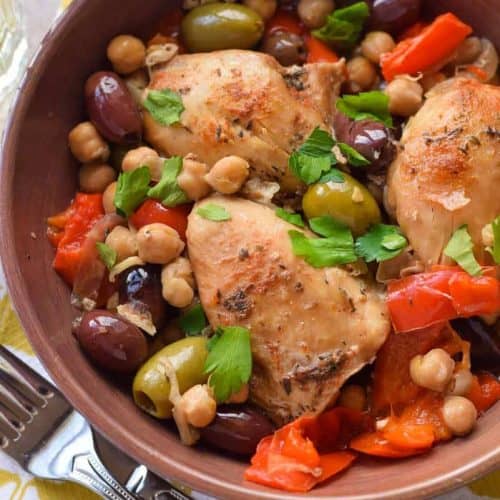 Slow Cooker Chicken with Olives and Peppers