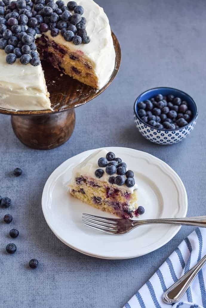 Gluten Free Lemon Blueberry Cake 