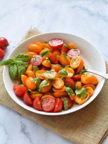 Marinated Tomato Basil Salad