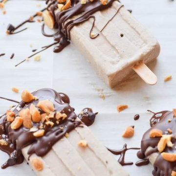 Chocolate Peanut Butter Banana Popsicles