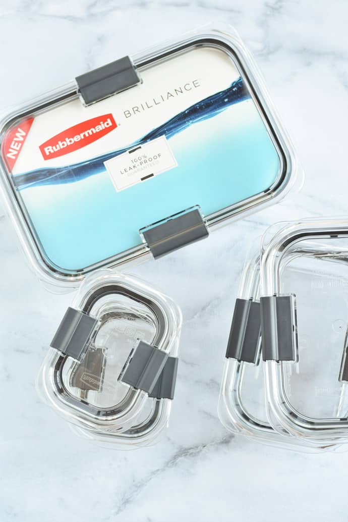 Rubbermaind clear containers