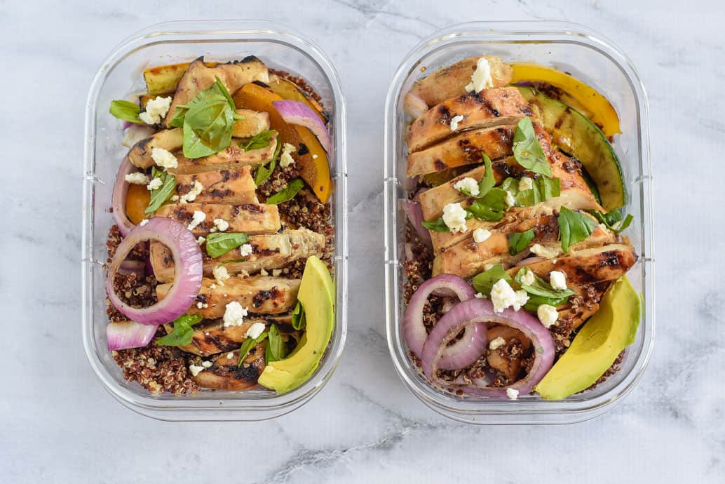 Meal Prep Grilled Chicken Grain Bowls.