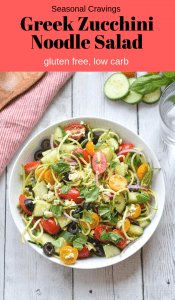 A refreshing and vibrant salad, this Greek zucchini noodle salad is a delicious combination of crisp zucchini noodles, traditional Greek flavors, and nutritious ingredients.