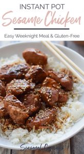 Instant pot sesame chicken is an easy and gluten-free weeknight meal.