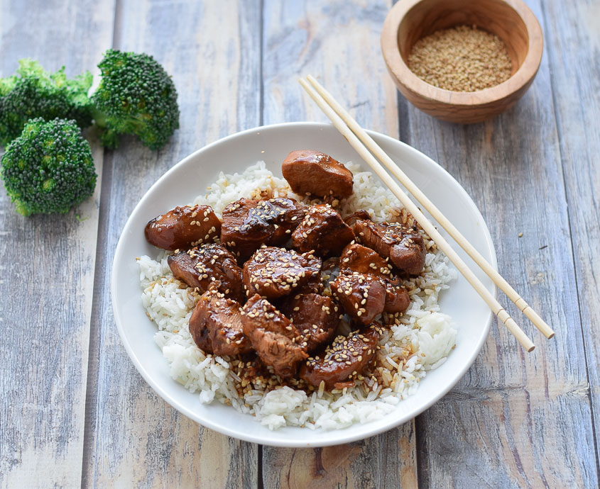 Instant Pot Sesame Chicken with broccoli