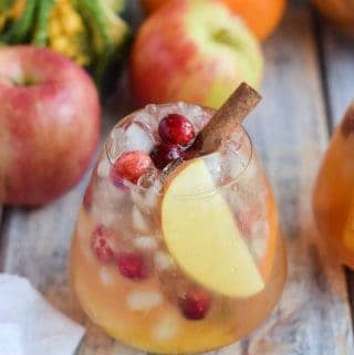 Pumpkin Apple Sangria in glass