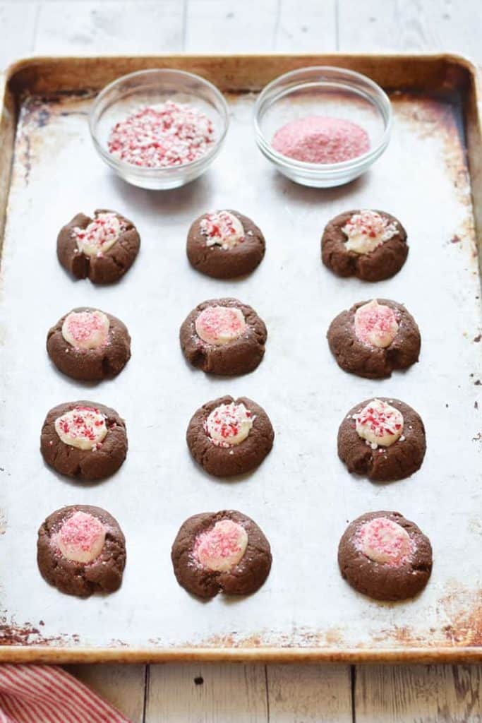 Gluten Free Chocolate Thumbprint Cookies