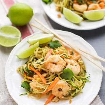 Zucchini Noodle Stir Fry with Shrimp