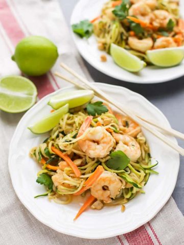 Zucchini Noodle Stir Fry with Shrimp