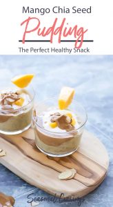 Mango chia snack pudding, the perfect healthy snack.