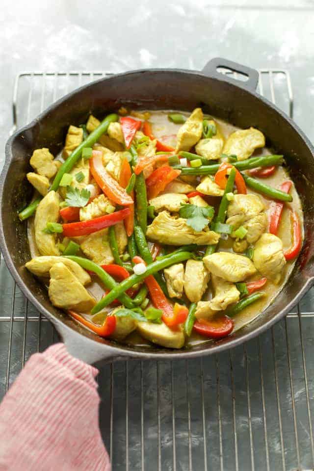  Chicken Curry in a cast iron pan