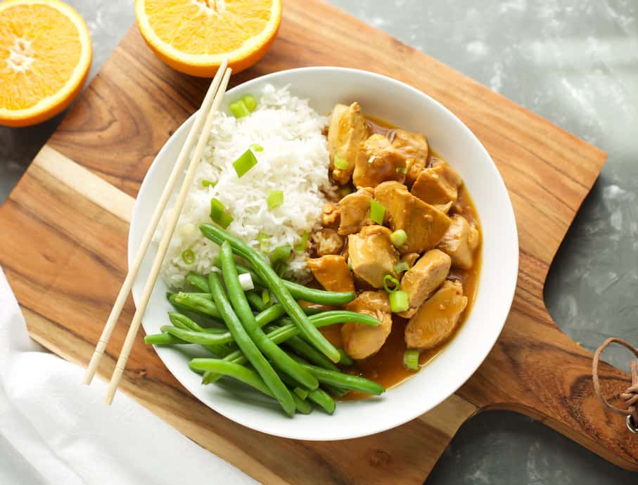 Instant Pot Orange Chicken with green beans