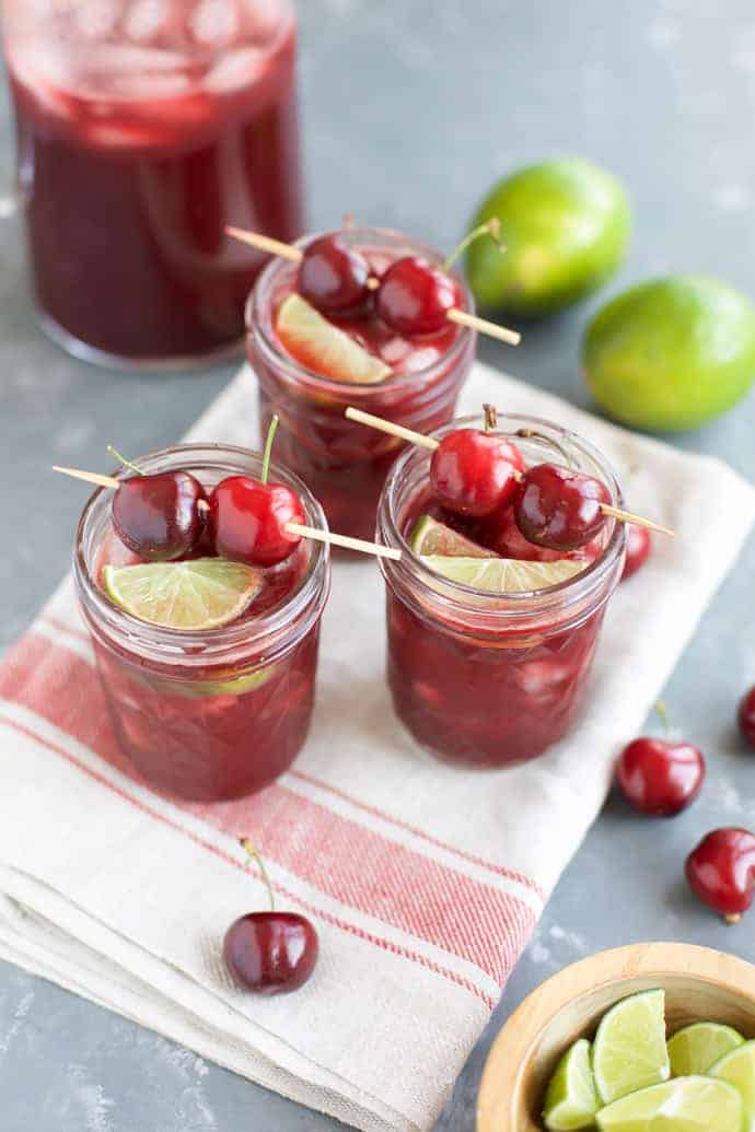 Cherry Margaritas For a Crowd